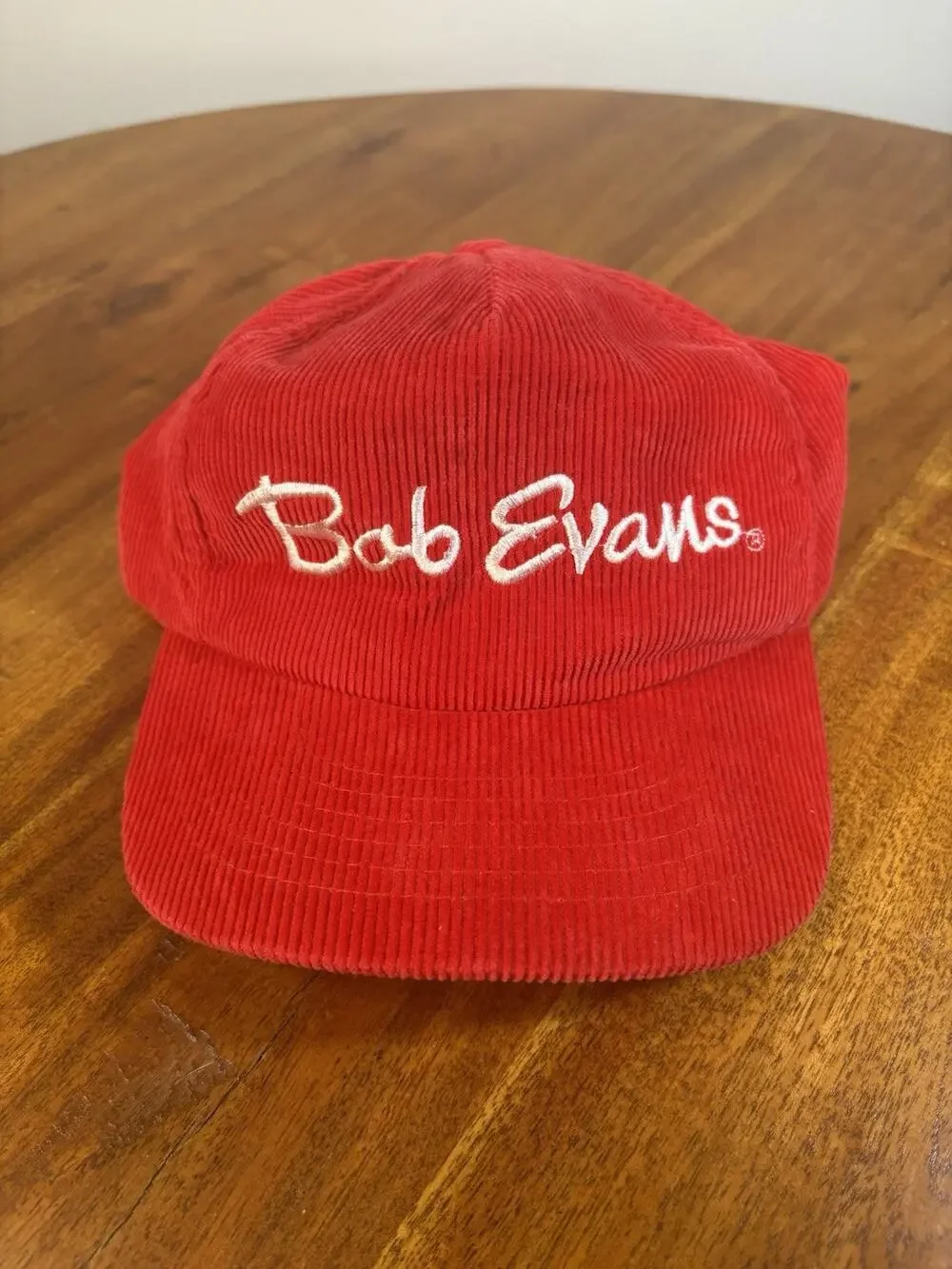 Vintage Bob Evans Corduroy Red Hat